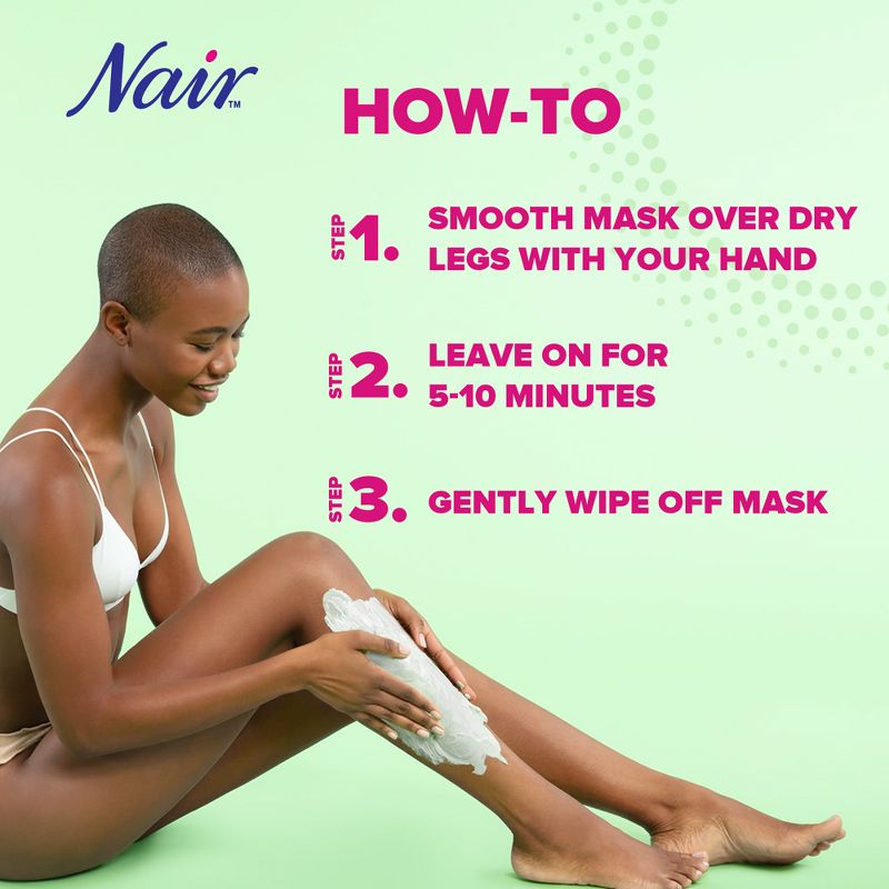 Nair Hair Remover Seaweed Leg Mask, Exfoliate &#38; Smooth - 8.0oz, 6 of 12