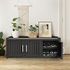 Indoor Outdoor Shoe Storage Cabinet Waterproof, Resin Bench with Adjustable Shelves for Entryway, Foyer, Patio Use - 2 of 4