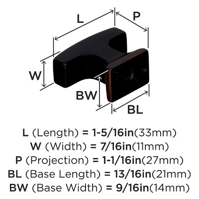 Oil Rubbed Bronze T-Handle Cabinet Knob with Mounting Hardware