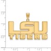 Black Bow Jewelry 10k Yellow Gold Louisiana State Fighting Tigers NCAA Large Pendant - 2 of 3