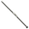 Black Bow Jewelry Stainless Steel & Gray Leather Brushed Freeform Tube Bracelet, 8.25 In - 2 of 4