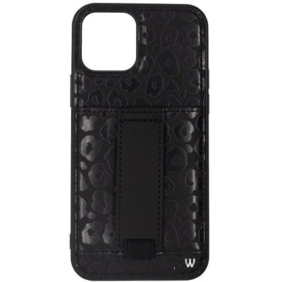 Walli Cases Blacked Out Leopard Phone Case with Wallet and Finger Strap