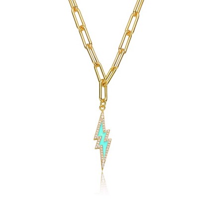 "Exquisite & Timeless: Classy 14K Gold Plated Cubic Zirconia Charm Necklace, Sparkling Gemstones for a Perfect Blend of Elegance & Sophistication"