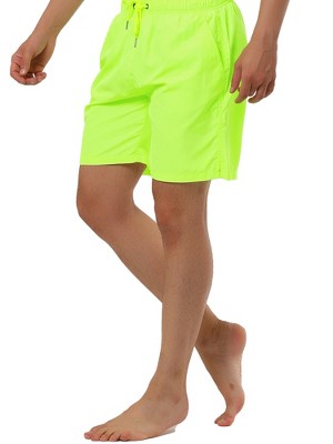 TATT 21 Men's Summer Casual Beach Drawstring Surfing Mesh Lining Board Shorts Yellow 28 — фото 4