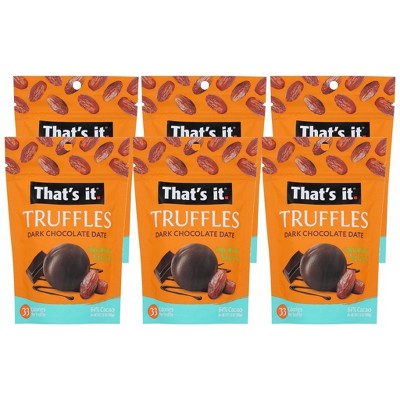 That's It Dark Chocolate Date Truffles - Case of 6/3.5 oz