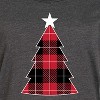 Women's - Instant Message - Buffalo Plaid Christmas Tree Graphic T-shirt Dress - 2 of 4