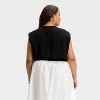 Women's Modern Gauze V-Neck Blouse - A New Day™ - 2 of 3