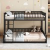 NicBex Modern Metal Frame Twin/Full XL over Queen Floor Bunk Bed with Ladder & Guardrails,Simple Bed Frame for Bedroom,Kids Room - 2 of 4