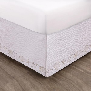 Greenland Home fashions Coastal Seashell 2009CBKF Full Bed Skirt 18" - 1 of 3