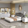 3/4/6 Drawer Dresser for Bedroom, Wood Chest of Drawers with Metal Legs, Modern Storage Dresser Chest Cabinet Organizer, for Living Room - 4 of 4