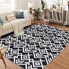 Geometric Area Rugs,Modern Washable Rugs for Living Room,Ultra-Thin Low Pile Large Carpet for Bedroom,Stain Resistant Non Slip - 2 of 4