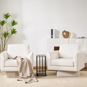 Whisen Modern Swivel Accent Chair with Thick Cushion - 1 of 4