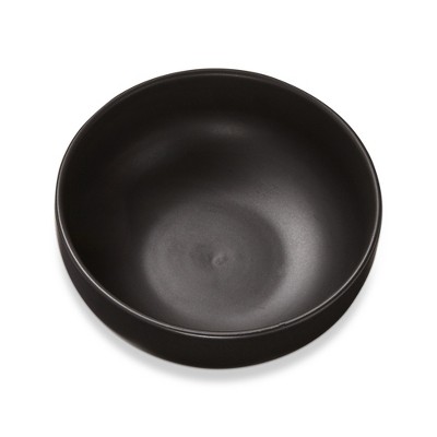 TAG Logan Dinner Salad Bowl Stoneware Dishwasher Safe Black, 6.25 inch, 26 oz,