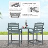 Tall Adirondack Chairs Set of 2 with Connecting Tray, 24 inches HDPE Bar Height Outdoor Chairs, All Weather Resistant for Balcony, Porch, Kitchen - 3 of 4