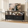 39" TV Stand Dresser with 2 Fabric Drawers, Modern Entertainment Center for 50" TVs, Living Room Storage Cabinet - 2 of 4