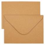Juvale 50 Pack A6 Kraft Paper Invitation Envelopes 4x6 for Baby Shower Announcements, Birthday Parties, Wedding, V-Flap Brown Envelopes