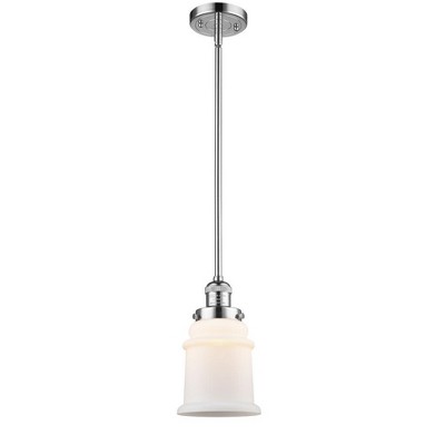 Canton - 1 Light Stem Hung Mini Pendant In Industrial Style-10 Inches Tall and 6.5 Inches Wide