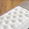 VYNXARIA Tufted and Diamond - Stitched Storage Ottoman, White - 3 of 4