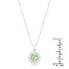 Slickblue Women’s Rhodium Plated Bridal Pendant Necklace, Cubic Zirconia, Classic Style, 17.5" Chain, 4 Color Options - image 2 of 2