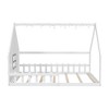 NicBex Full Platform Bed Modern House-Shaped Wooden Bed Frame with Window, Light, Guardrail and Headboard for Bedroom, No Box Spring Required, White - 3 of 4