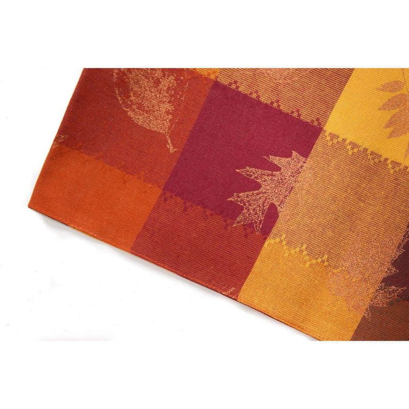 KOVOT Autumn Foliage Set: 4 Placemats & 72" Table Runner - Fall Colors with Foil Leaf Accents for Festive Thanksgiving Table Decor, 2 of 7