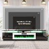 AMERLIFE Fireplace TV Stand, High Gloss LED Entertainment Center - 3 of 4