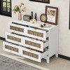 Lycvki Rustic Farmhouse Wooden Dresser with 6 Drawers and Metal Handles - 3 of 4