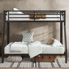 Grungis Full XL over Full XL Loft Bed with Ladder,Bunk Bed with Guardrails,Loft and Bunk Bed for Bedroom - 2 of 4