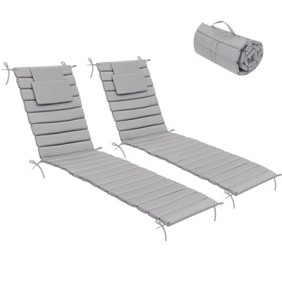 Crestlive Products Outdoor Portable Egg Rolls Chaise Lounge Cushion
