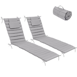 Crestlive Products Outdoor Portable Egg Rolls Chaise Lounge Cushion - 1 of 4