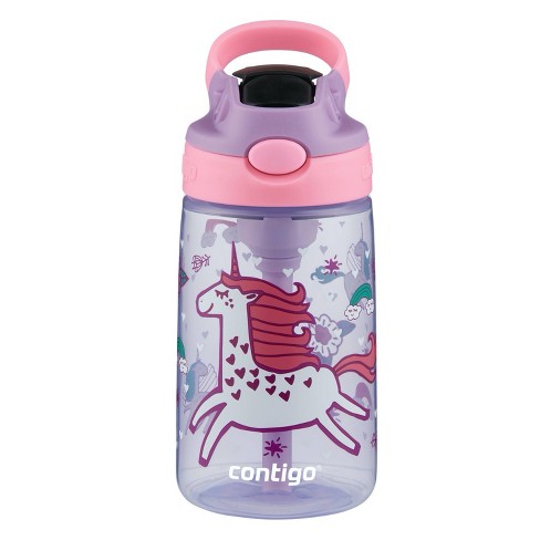 Contigo 14oz 2pk Plastic Cleanable Kids' Water Bottles Purple/Pink