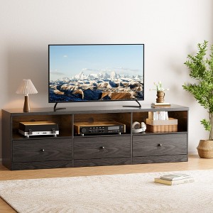 TV Stand for up to 80-Inch TVs, Media Console Table with 3 Drawers and 3 Open Shelves, TV Cabinet for Living Room Bedroom - 1 of 4