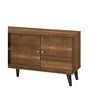 Chic Crate-63 Inch Media Console – Modern TV Stand w/ 2 Shelves & 1 Cabinet, Multi-Tier Storage for Living Room, Brown Entertainment Unit - 2 of 4