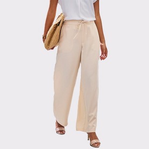 Women's Wide Leg Pull On Pants - LASCANA - 1 of 4