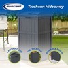 Suncast 22-Gallon Outdoor Patio Backyard Deck Box Storage Bench and 30-Gallon Hideaway Trash Waste Bin with Latching Lid, Cyberspace - 2 of 4