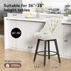JUJABU 26 Inch Swivel Bar Stools Set of 2 with Footrest and Linen Fabric Upholstered - 3 of 4