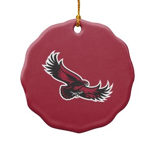 Saint Josephs University Primary Logo Porcelain Scalloped Holiday Christmas Tree Ornament  2.8" (7.1 cm) - 1 of 4