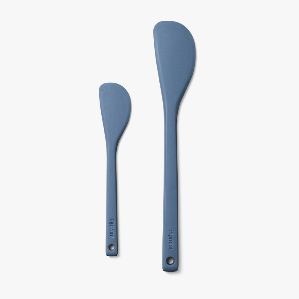 Photos - Other Accessories 2pc Silicone Spatula Set Blue - Figmint™