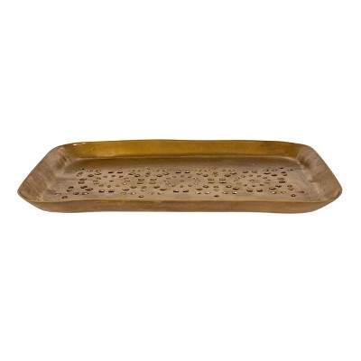 Circle Pattern Metal Trinket Tray - Foreside Home & Garden