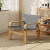 Vynxaria Detachable and Washable Oak Accent Chair Wide Armrest Mid-Century Lounge Chair,(DARK GREY) - 4 of 4