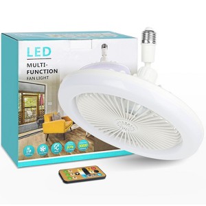 BlueAcorn Socket Ceiling Fan with Light and Remote Control, Replacement for Lightbulb - Bedroom, Kitchen, Living Room,2000 Lumens，E26 - 1 of 4