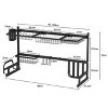 Artloge 2 Tiers Adjustable Large Capacity Dish Drying Rack Stainless Steel Kitchen Cutlery Holder for Kitchen Counter  Over-The-Sink Space-Saving - 3 of 4