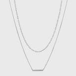 Sterling Silver Cubic Zirconia Multi-Strand Necklace - A New Day™ Silver