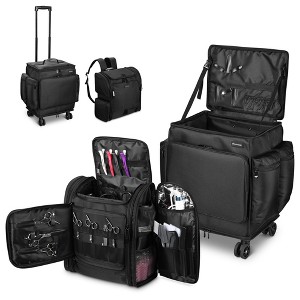 Byootique Soft Rolling Hair Stylist Train Case w/ Hair Tools Travel Bag Backpack - 1 of 4