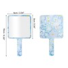 Unique Bargains Floral Square Handheld Mirror Blue 1 Pc - 2 of 3