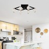 BAOURE 6-Light Crystal Ceiling Light for Dining Room, 24.9in Black Modern Ceiling Lamp with Light Fixture For Farmhouse Entryway Living Room - 4 of 4