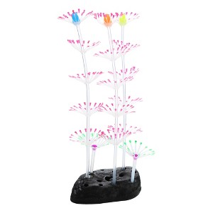 Unique Bargains Glowing Silicone Aquarium Simulation Coral 7.68" Height - 1 of 4