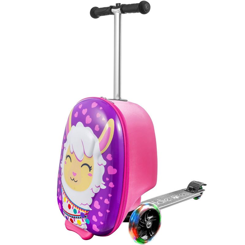 Kiddietotes Kids' Hardside Carry On Suitcase Scooter, 1 of 9