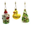 Inge Glas 3.5 Inch Baby's First Christmas Gift Set Santa Tree Duck Tree Ornament Sets - 2 of 3