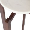 Kate and Laurel Moxley Square Wood Tea Table, 12x12x24, Walnut Brown - 4 of 4